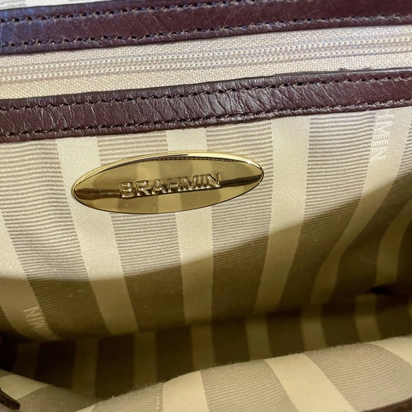 Brahmin Mini Asher Balsa Textured Leather Tote Crossbody Satchel Bag Brown Purse - Picture 15 of 15